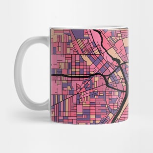 Rochester Map Pattern in Purple & Pink Mug